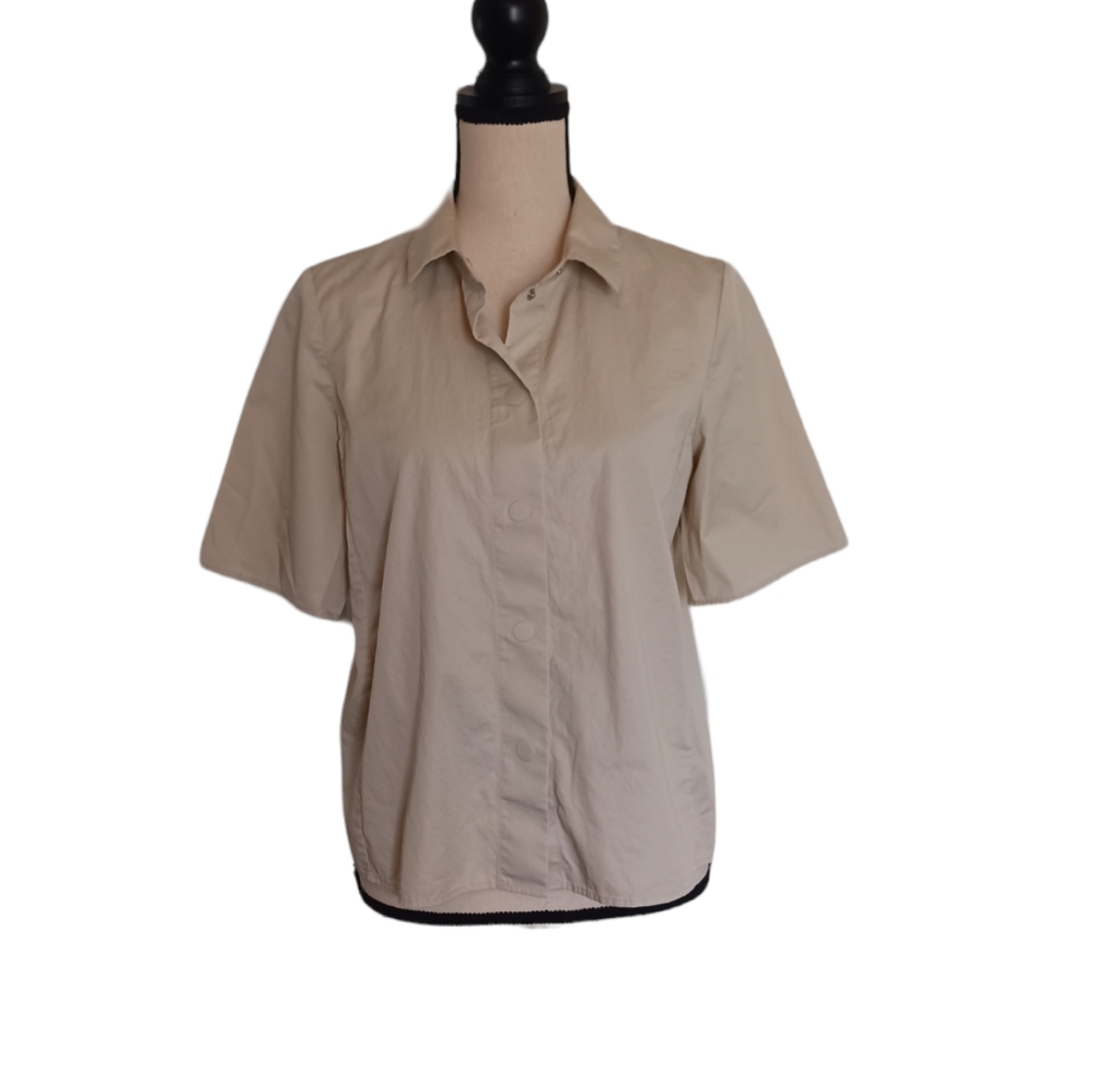 COS 100% Cotton Snap Button Cront Blouse